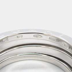 Pre Owned Bvlgari B.Zero1 18K White Gold Band Ring EU 53