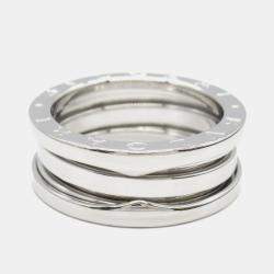 Pre Owned Bvlgari B.Zero1 18K White Gold Band Ring EU 53