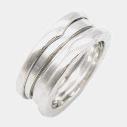 Pre Owned Bvlgari B.Zero1 18K White Gold Band Ring EU 53