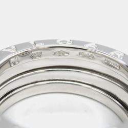 Pre Owned Bvlgari B.Zero1 18K White Gold Band Ring EU 50