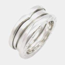 Pre Owned Bvlgari B.Zero1 18K White Gold Band Ring EU 50