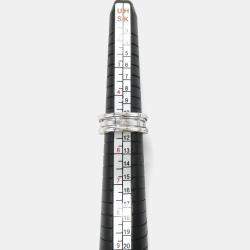 Pre Owned Bvlgari B.Zero1 18K White Gold Band Ring EU 50