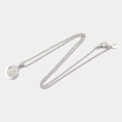 Pre Owned Bvlgari Bvlgari Bvlgari 18K White Gold and Diamond Pendant Necklace