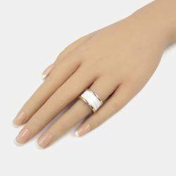 Pre Owned Bvlgari B.Zero1 18K Rose Gold and Ceramic Band Ring EU 50