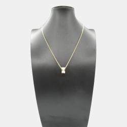 Pre Owned Bvlgari B.zero1 Legend 18K Rose Gold and White Ceramic Necklace