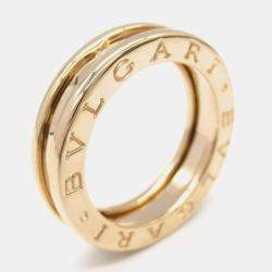Pre Owned Bvlgari B.Zero1 18K Rose Gold Band Ring EU 49