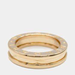 Pre Owned Bvlgari B.Zero1 18K Rose Gold Band Ring EU 49