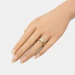 Pre Owned Bvlgari B.Zero1 18K Rose Gold Band Ring EU 49