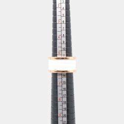 Pre Owned Bvlgari B.Zero1 18K Rose Gold and Ceramic Band Ring EU 53
