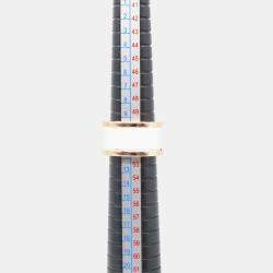 Pre Owned Bvlgari B.Zero1 18K Rose Gold and Ceramic Band Ring EU 53