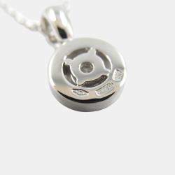 Pre Owned Bvlgari Bvlgari Bvlgari 18K White Gold and Diamond Pendant Necklace
