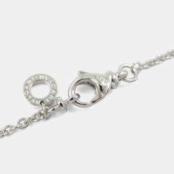 Pre Owned Bvlgari Bvlgari Bvlgari 18K White Gold and Diamond Pendant Necklace