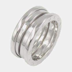 Pre Owned Bvlgari B.Zero1 18K White Gold Band Ring EU 50