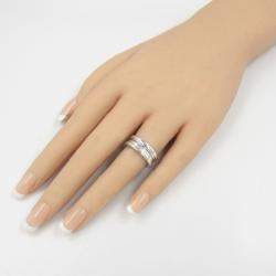 Pre Owned Bvlgari B.Zero1 18K White Gold Band Ring EU 50