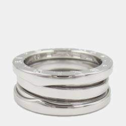 Pre Owned Bvlgari B.Zero1 18K White Gold Band Ring EU 50