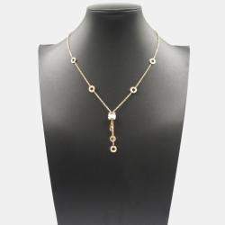 Pre Owned Bvlgari B.zero1 Diamond 18K Rose Gold and Ceramic Pendant Necklace