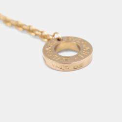 Pre Owned Bvlgari B.zero1 Diamond 18K Rose Gold and Ceramic Pendant Necklace