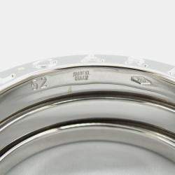 Pre Owned Bvlgari B.Zero1 18K White Gold Band Ring EU 52