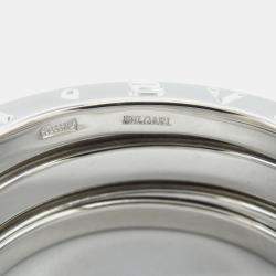 Pre Owned Bvlgari B.Zero1 18K White Gold Band Ring EU 52