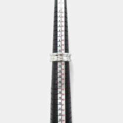 Pre Owned Bvlgari B.Zero1 18K White Gold Band Ring EU 52