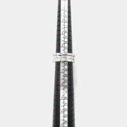 Pre Owned Bvlgari B.Zero1 18K White Gold Band Ring EU 52