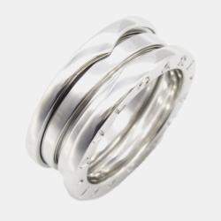 Pre Owned Bvlgari B.Zero1 18K White Gold Band Ring EU 52