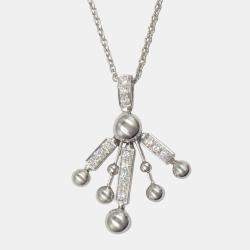Pre Owned Bvlgari Astrale Fireworks 18K White Gold and Diamond Pendant Necklace