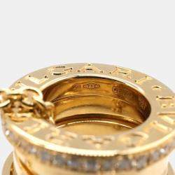 Pre Owned Bvlgari B.zero1 18K Yellow Gold and Diamond Pendant Necklace