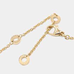 Pre Owned Bvlgari B.zero1 18K Yellow Gold and Diamond Pendant Necklace