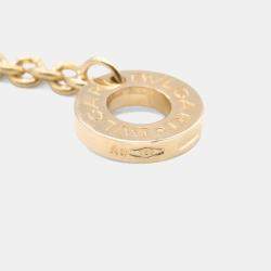 Pre Owned Bvlgari B.zero1 18K Yellow Gold and Diamond Pendant Necklace