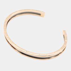 Pre Owned Bvlgari B.Zero1 18K Rose Gold, Stainless Steel and Ceramic Bangle Bracelet