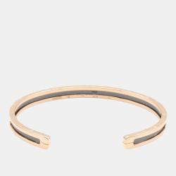Pre Owned Bvlgari B.Zero1 18K Rose Gold, Stainless Steel and Ceramic Bangle Bracelet