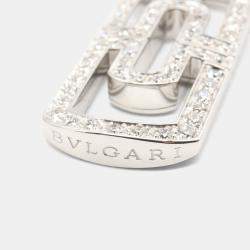 Pre Owned Bvlgari Parentesi 18K White Gold and Diamond Pendant Necklace