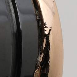 Pre Owned Bvlgari B.Zero1 4-Band Black Ceramic 18K Rose Gold Band Ring Size 51