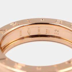Pre Owned Bvlgari B.Zero1 18K Rose Gold Band Ring EU 52