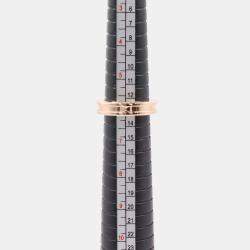 Pre Owned Bvlgari B.Zero1 18K Rose Gold Band Ring EU 52