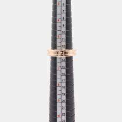 Pre Owned Bvlgari B.Zero1 18K Rose Gold Band Ring EU 52