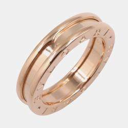 Pre Owned Bvlgari B.Zero1 18K Rose Gold Band Ring EU 52