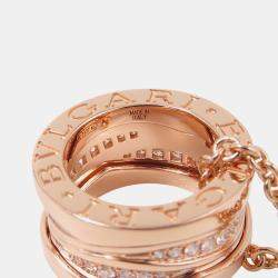 Pre Owned Bvlgari B.zero1 Design Legend 18K Pink Gold Necklace