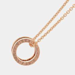 Pre Owned Bvlgari B.zero1 Design Legend 18K Pink Gold Necklace
