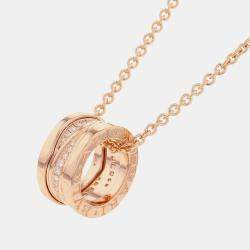 Pre Owned Bvlgari B.zero1 Design Legend 18K Pink Gold Necklace