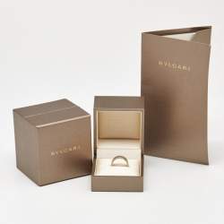 Pre Owned Bvlgari Bvlgari Bvlgari  Diamond 18k White Gold Ring Size 50