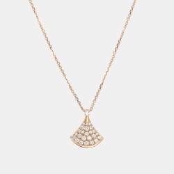 Pre Owned Bvlgari Divas' Dream Diamonds 18k Yellow Gold Necklace