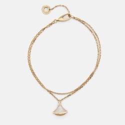 Pre Owned Bvlgari Divas' Dream Mother of Pearl 18k Rose Gold Bracelet SM