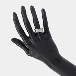 مملوكة مسبقًا خاتم بلغاري بي زيرو 1 ذهب أبيض عيار 18 حلقتين مقاس 52