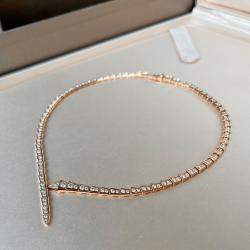 مملوكة مسبقًا Bulgari Serpenti Viper Necklace Rose Gold Full Diamond L Size