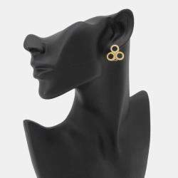 مملوكة مسبقًا Bvlgari 18K Yellow Gold Onyx Bvlgari Clip On Earrings