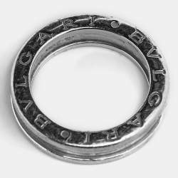 مملوكة مسبقًا خاتم بلغاري بي.زيرو1 1-حلق 18 قيراط ذهب أبيض مقاس 50