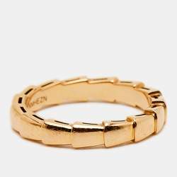 مملوكة مسبقًا Bvlgari Serpenti Viper 18K Rose Gold Band Ring Size 56