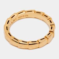 مملوكة مسبقًا Bvlgari Serpenti Viper 18K Rose Gold Band Ring Size 56